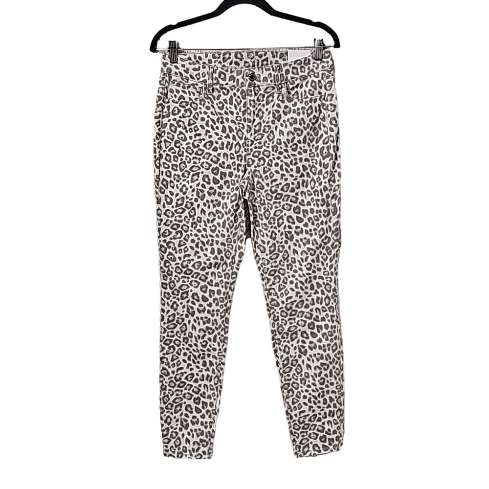 White House Black Market High-Rise Skinny Ankle Animal Print Pants Womens 4 NWT